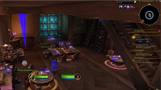 items shaded in blue in the steelstrike home in wow the war within