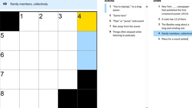 clue for family members collectively in sept. 11 nyt times mini crossword