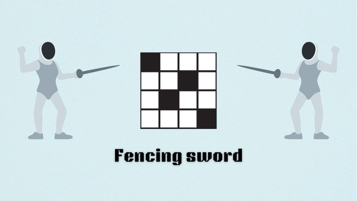 art for fencing sword clue in sept. 20 nyt time mini crossword