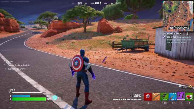 Captain America with Black Panther Claws in Fortnite