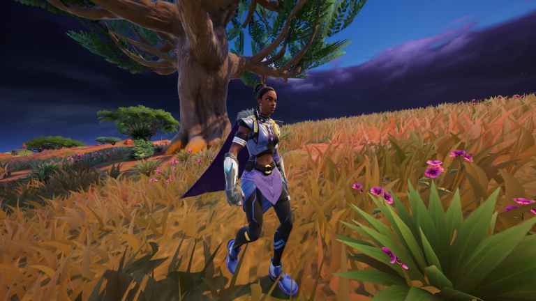 Shuri NPC walking around the Fortnite island