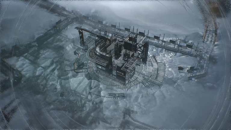 District construction through the spyglass in Frostpunk 2