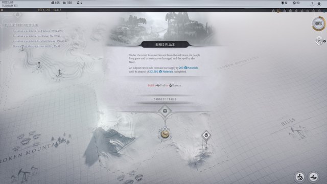 Material village in the Frostland in Frostpunk 2