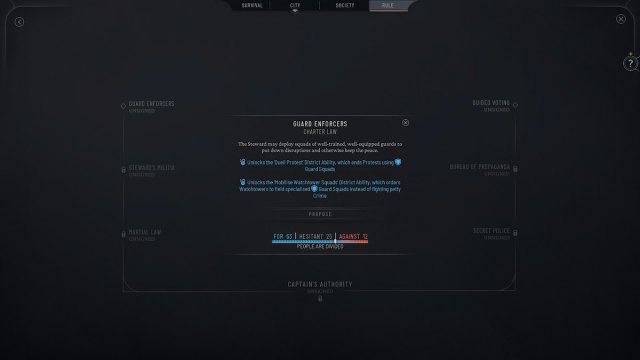 Rule laws in Frostpunk 2