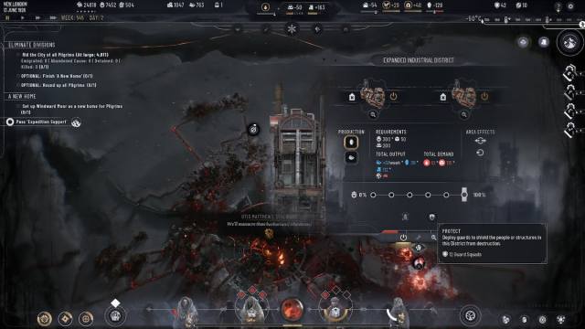 Protect action of Patrol Watchtower in Frostpunk 2