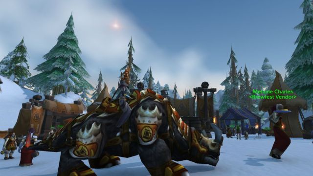 Brewfest Kodo mount in World of Warcraft.