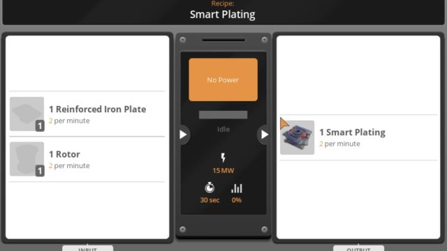 Smart Plate recipe inside an Assembler.