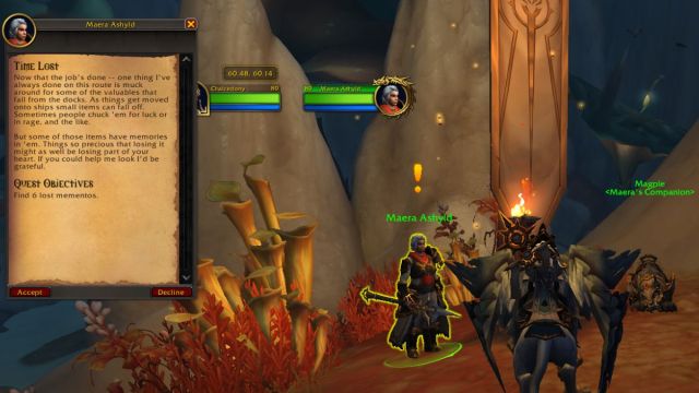 Time Lost quest in World of Warcraft.