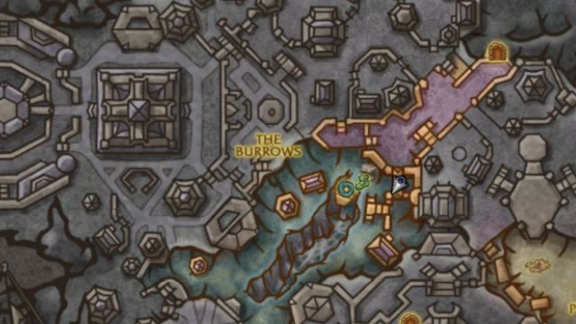 Vendor map location in World of Warcraft.