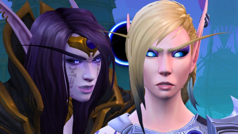 xalatath and alleria standing side by side in wow the war within