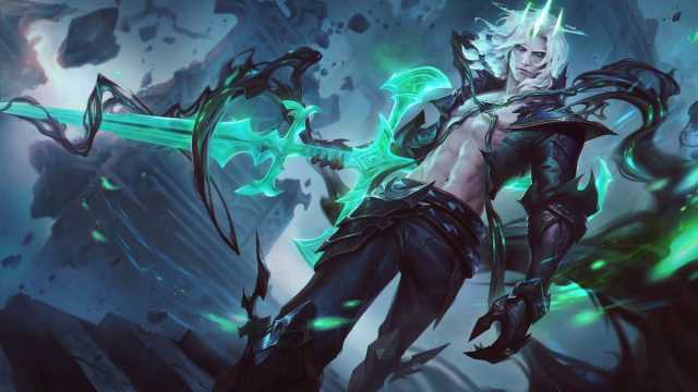 Picture showing Viego holding his Ruined Blade in League of Legends.