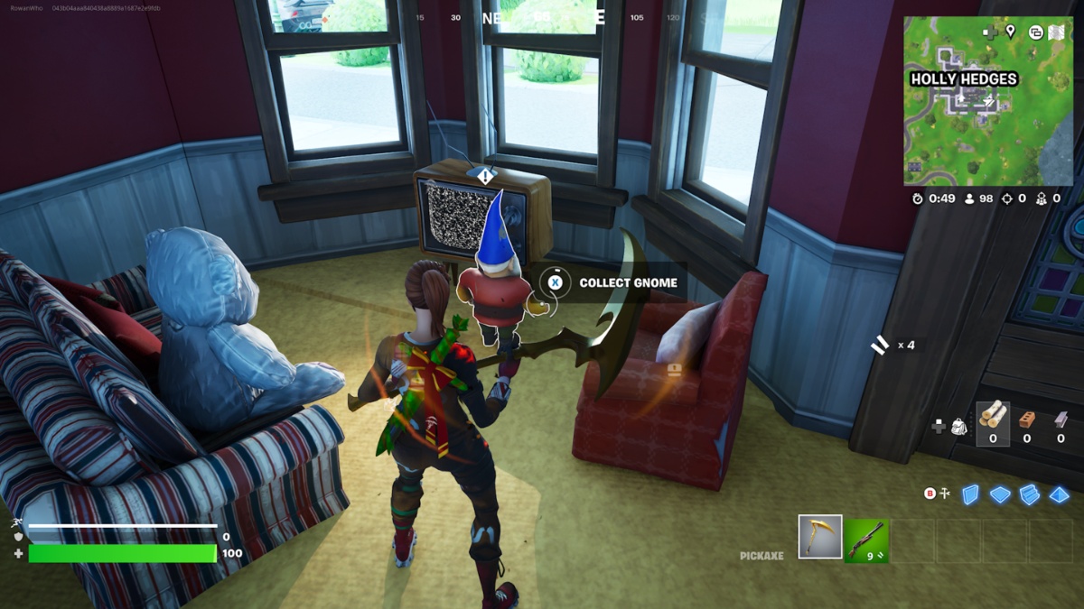 a gingerbread person finds a gnome in a home