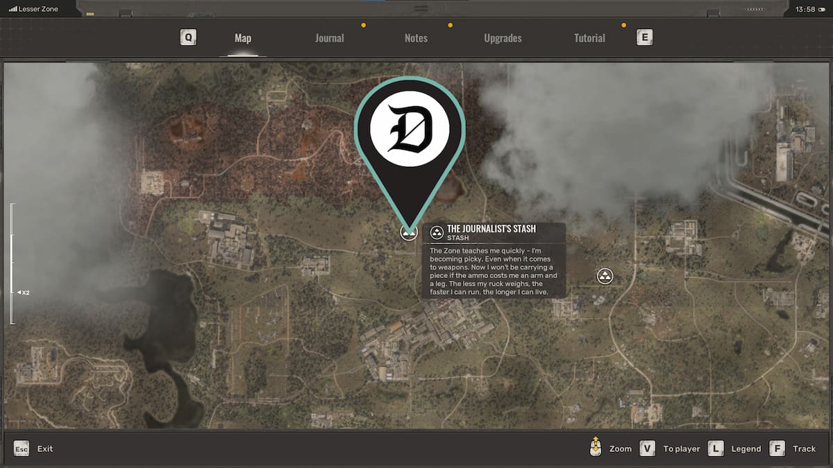 Rostok Journalist Stash STALKER 2 Map location