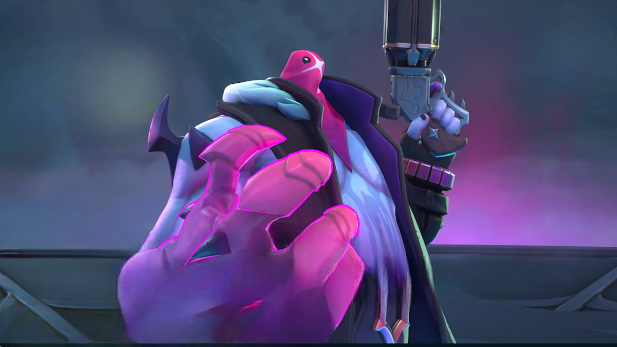 Picture showing Kingpin posing with his weapon and hand in SUPERVIVE.