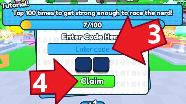 Gym Race Simulator code redemption menu.