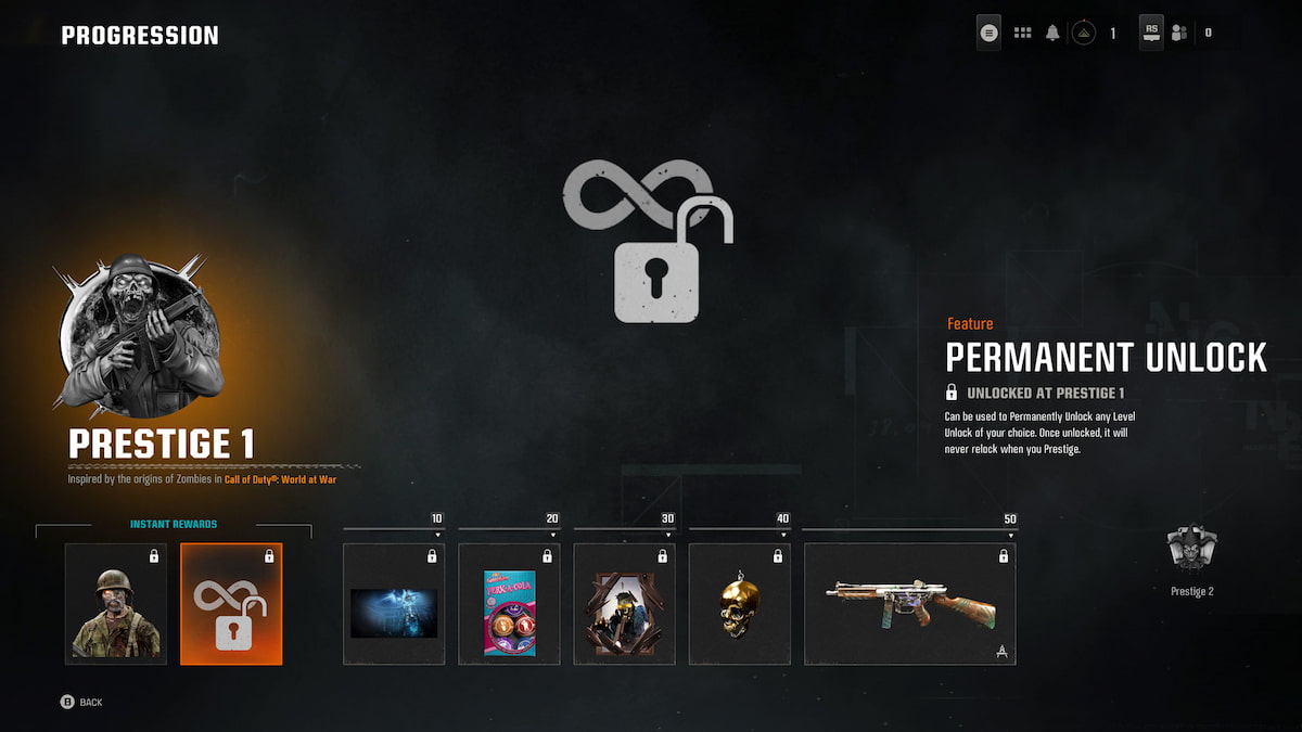 BO6 Prestige permanent unlock tokens screen