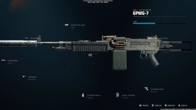 GPMG-7 LMG loadout in Bo6 Zombies