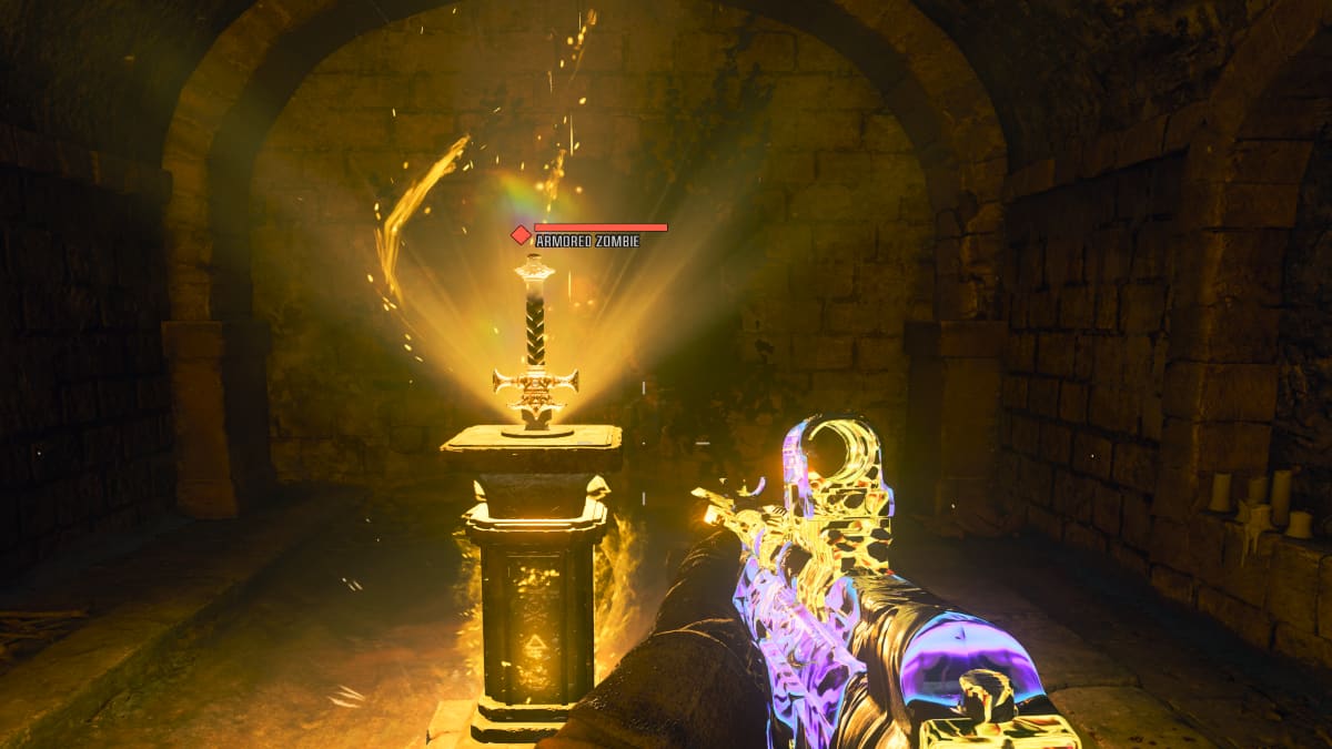 The Lion Sword in BO6 zombies in a puzzle