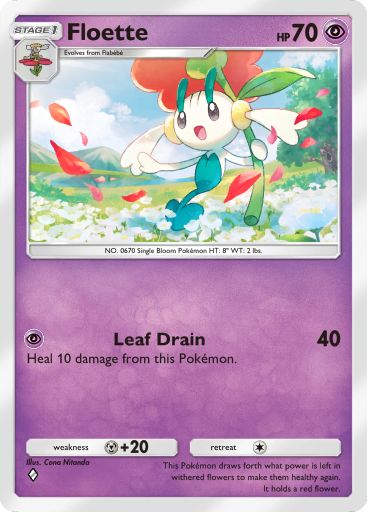 The Floette card from Mythical Island in Pokemon TCG Pocket