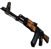 A standard-looking AR with a dark grey barrel and dark handle