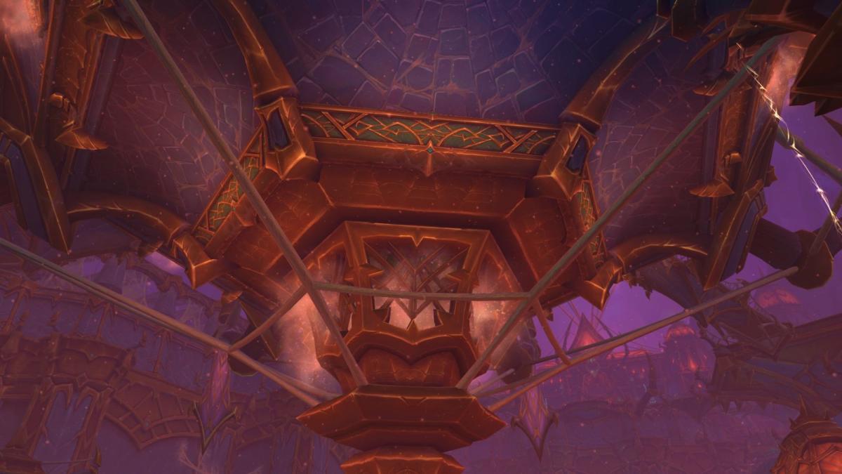 City of Threads World of Warcraft ornate details hanging down.
