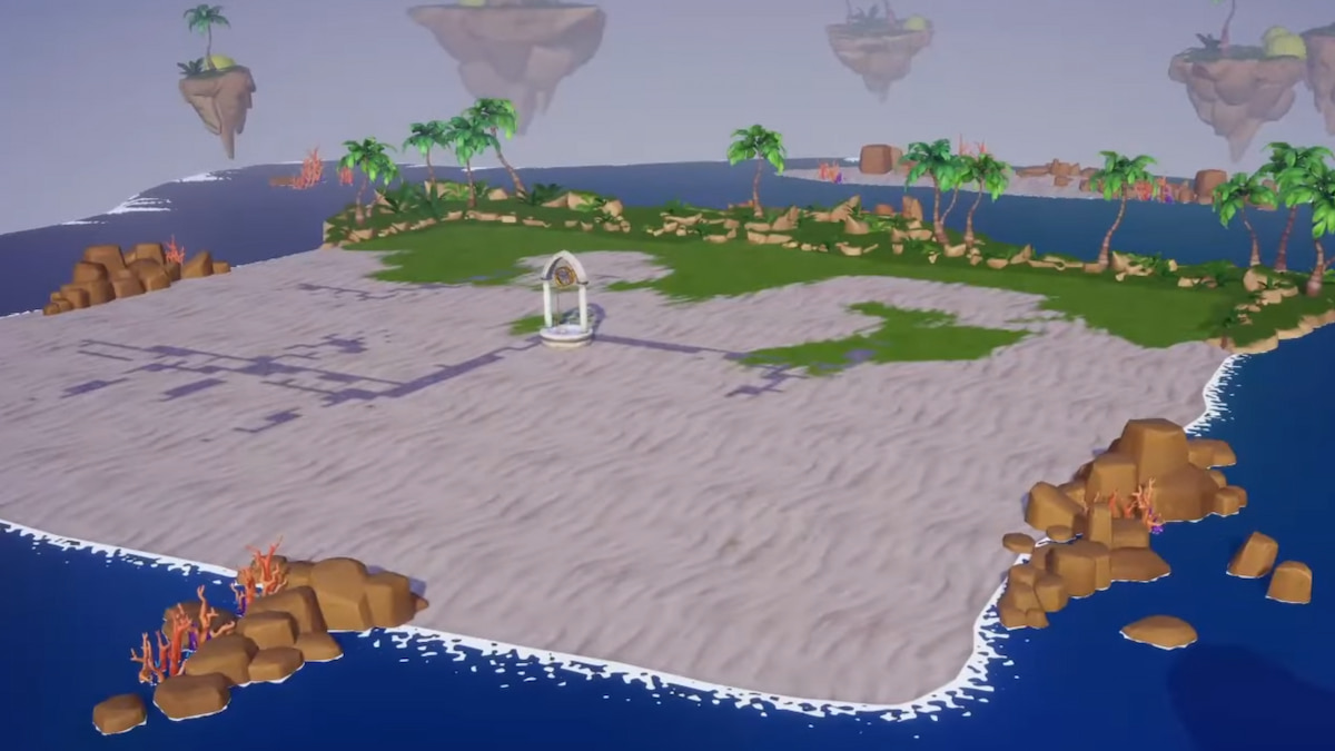 A Beach Floating Island in Disney Dreamlight Valley