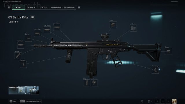 G3 attachment screen in Delta Force
