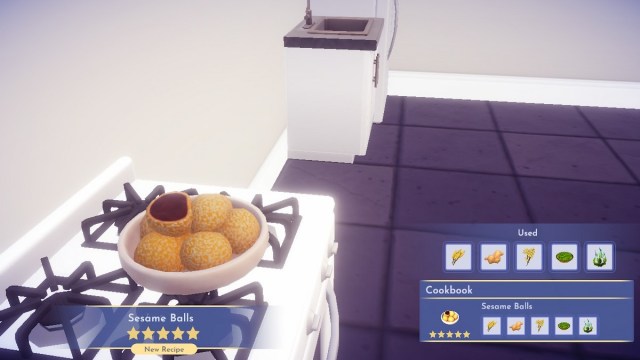 The complete Sesame Balls recipe in DDV.