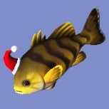 A Festive Bass in Disney Dreamlight Valley.