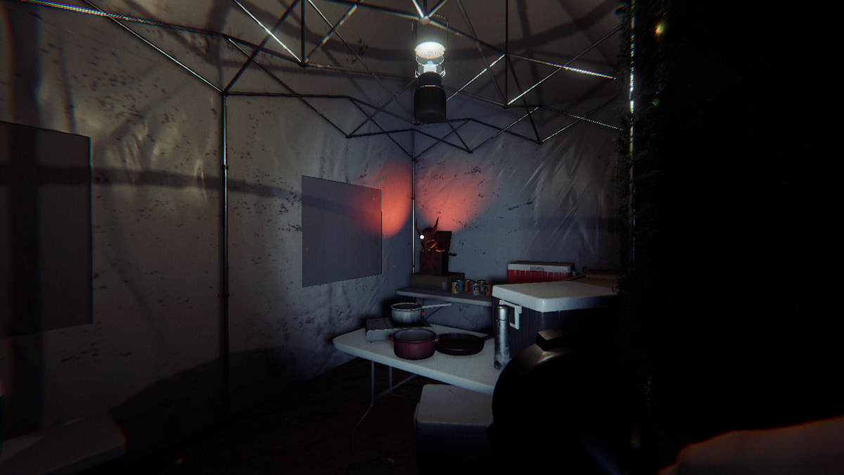 A krampus box in a food tent in phasmophobia. 