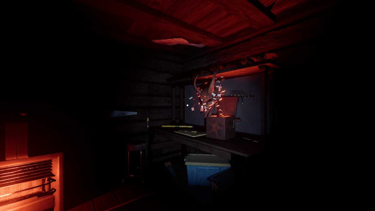 a krampus box in the garage in phasmophobia.