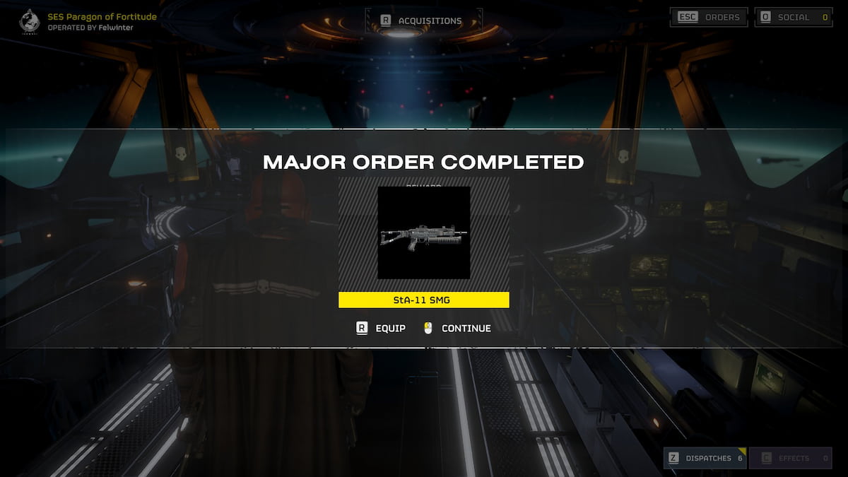 Helldivers 2 free Killzone cosmetics Major Order screen