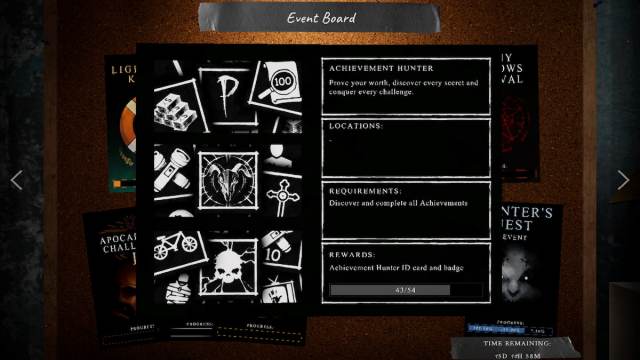 The Achievement Hunter challenge on the event board in Phasmophobia.