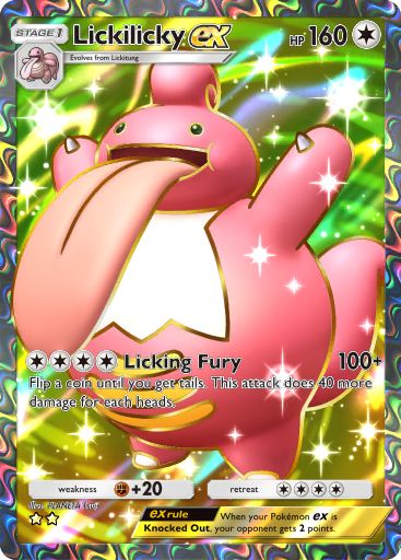Lickilicky ex full art from Space-Time Smackdown in Pokemon TCG Pocket