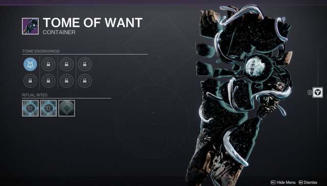 Tome of Want in Destiny 2