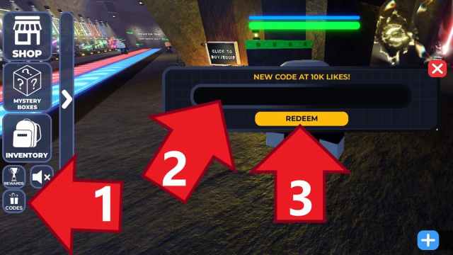 Blades and Buffoonery code redemption screen