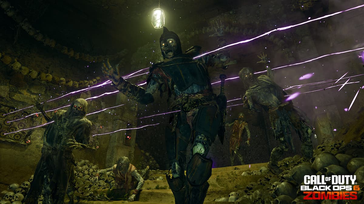 BO6 The Tomb armored zombies getting hit by arrow traps