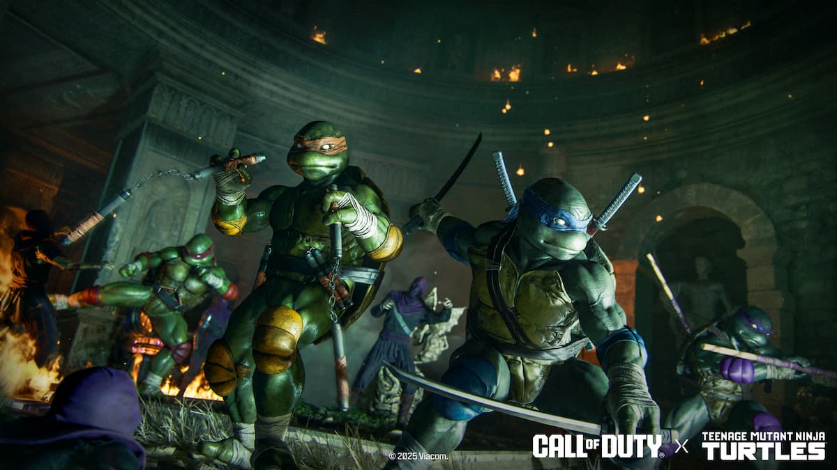 Ninja Turtles fighting Zombies in BO6 Zombies