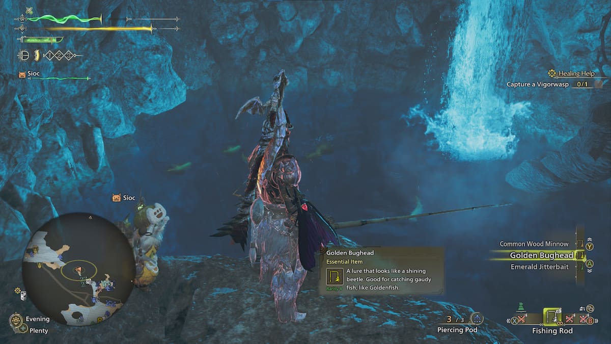 Catching a Goldenfish in Monster Hunter Wilds
