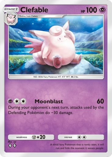 Clefable from Triumphant Light in Pokemon TCG Pocket