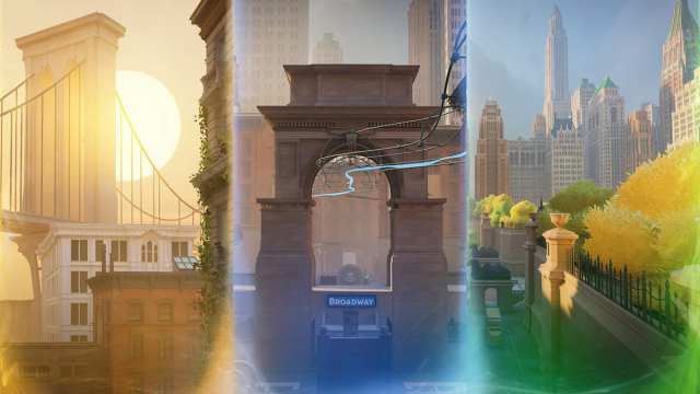 Deadlock map rework update showcase with a collage of three pictures of different areas of the Deadlock map