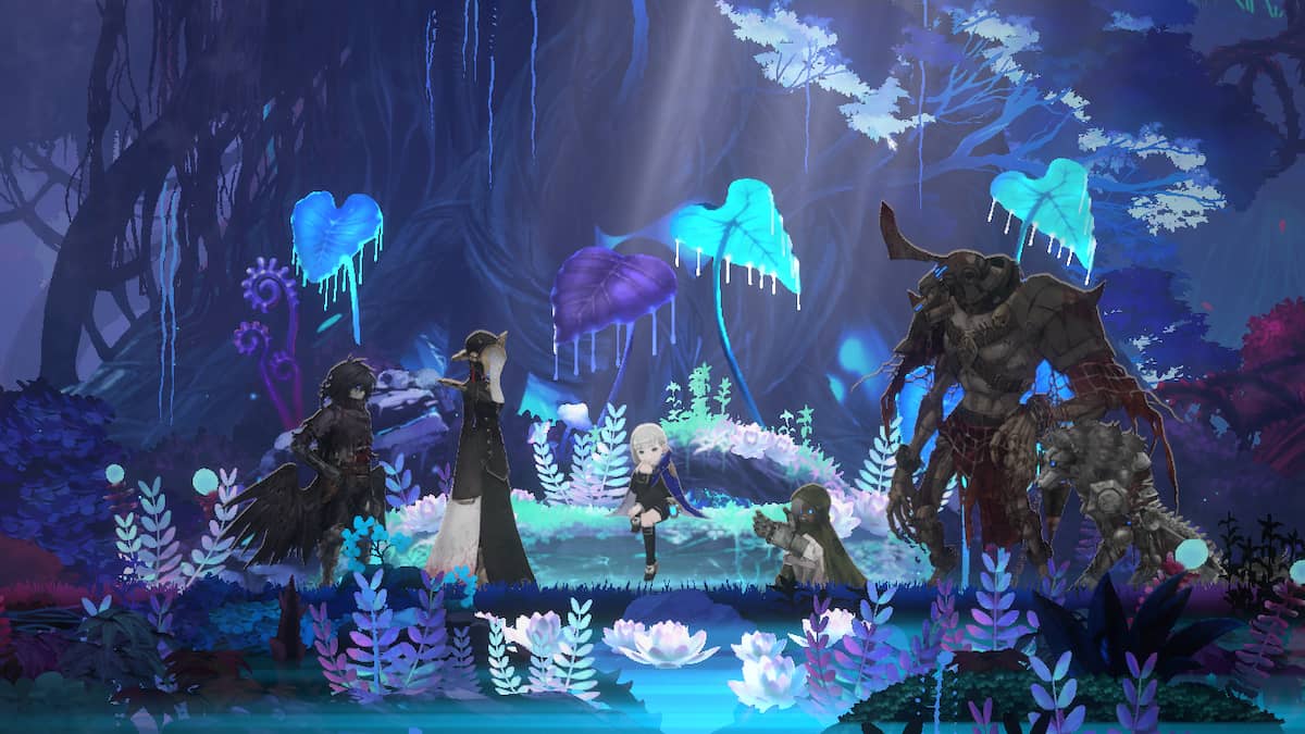 Picture showing Lilia with her allies in ENDER MAGNOLIA: Bloom in the Mist.
