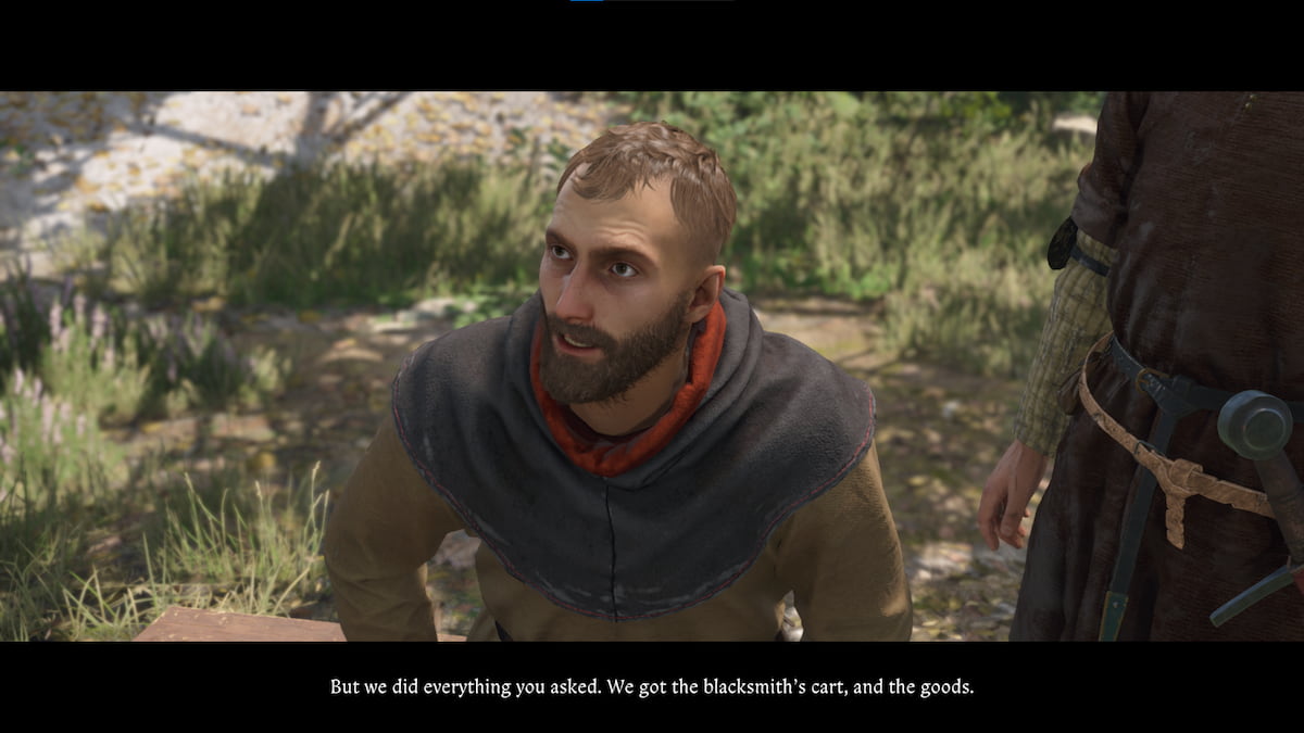 Fighting bandits cutscene