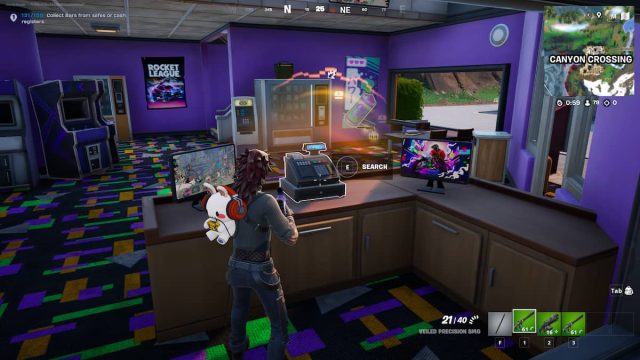 An image from Fortnite of the player opening a Cash Register for Gold Bars.