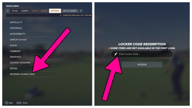 How to redeem PGA Tour 2K25 locker codes.