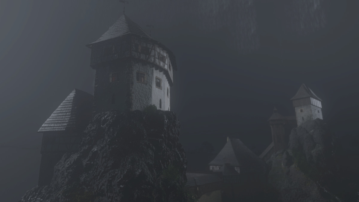 A tower shrouded in darkness in Kingdom Come 2.