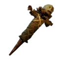 A voodoo-like doll with a sharp end at the bottom. This is the Idol of Secret Hatred from Avowed