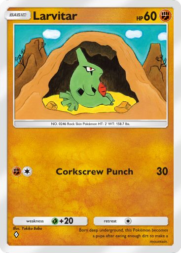 Larvitar from Triumphant Light in Pokemon TCG Pocket