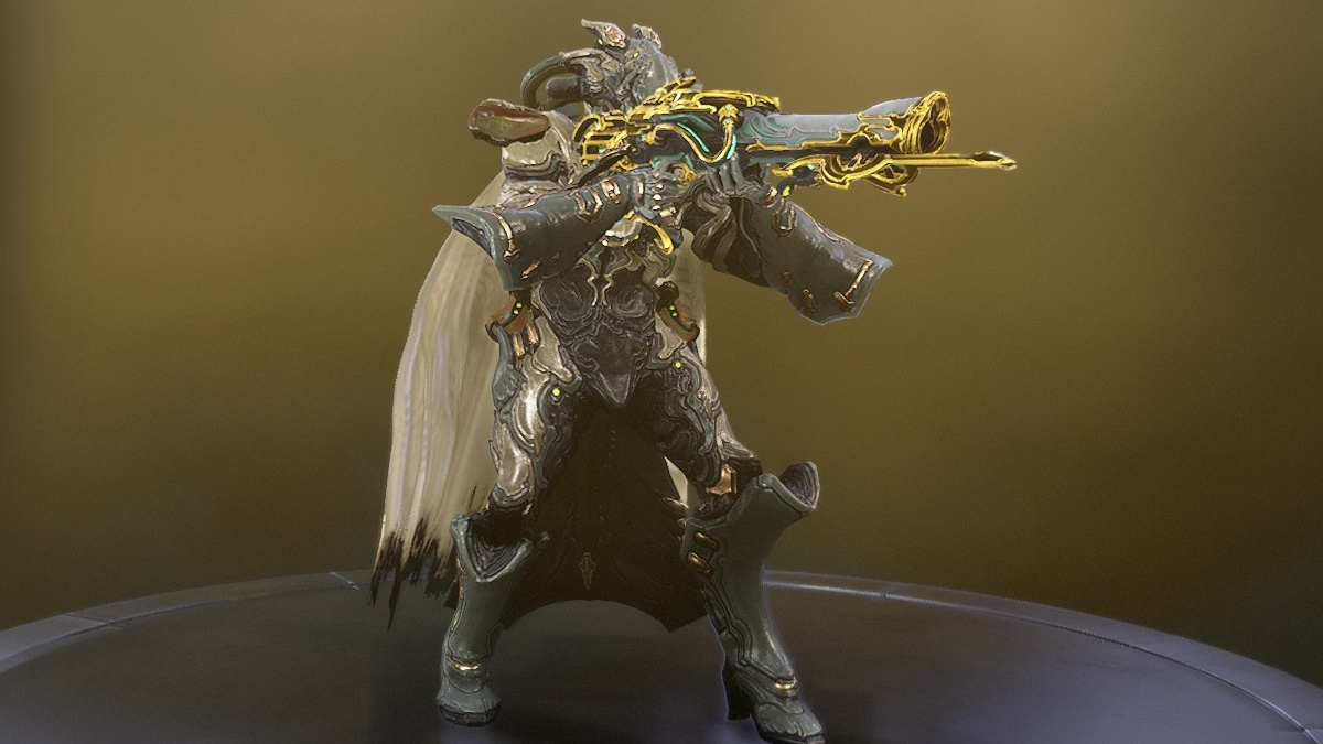 Lavos holding Cedo Prime in Warframe