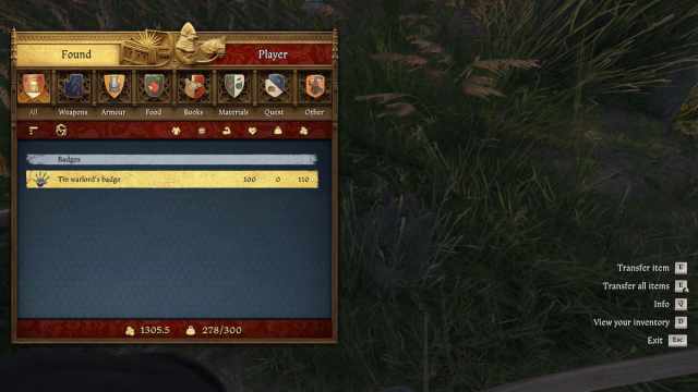 Looting a nest in Kingdom Come 2